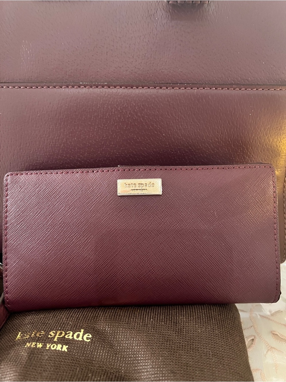 Kate Spade New York Grove Street Lana Plum Tote & Wallet Set - Picture 4 of 10